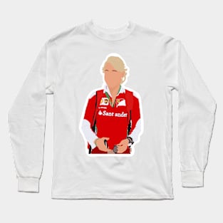 Britta Roeske, press relations manager for Sebastian Vettel for Ferrari Long Sleeve T-Shirt